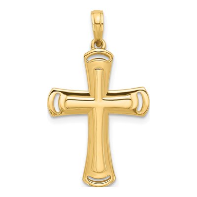 14K Yellow Gold Fancy Cross Pendant