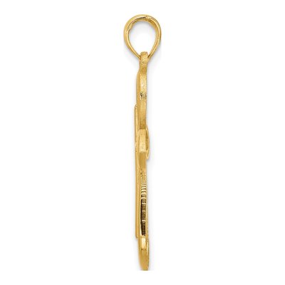14K Yellow Gold Fancy Two Cross Pendant – view 2