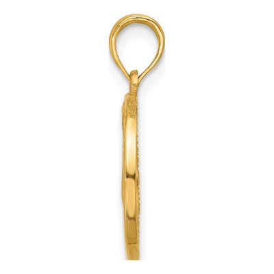 14K Yellow Gold Virgo Zodiac Pendant – view 2