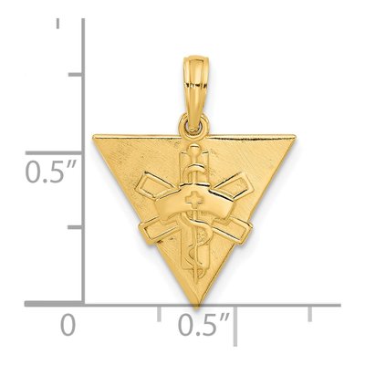 14K Yellow Gold Caduceus Pendant – view 3