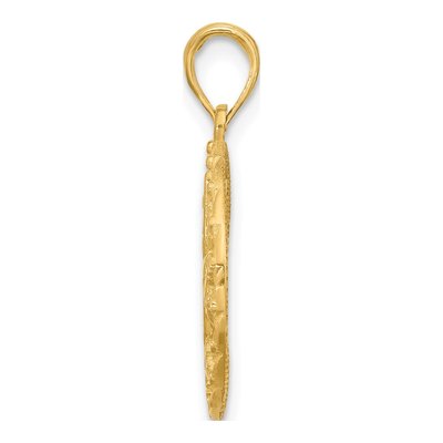 14K Yellow Gold Butterfly Flowers Charm – view 3