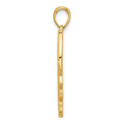 14K Yellow Gold Seahorse Kelp Pendant – view 2