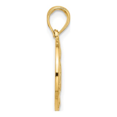 14K Yellow Gold Anchor Stars Pendant – view 2