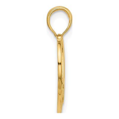 14K Yellow Gold LOVE Heart Pendant – view 2