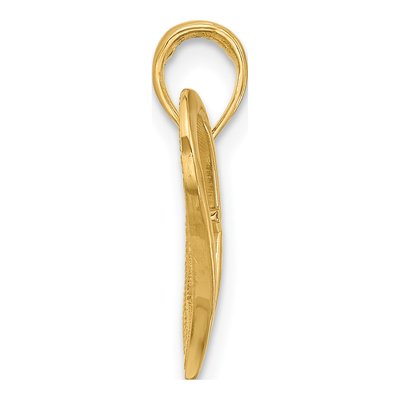 14K Yellow Gold Cross Heart Pendant – view 2