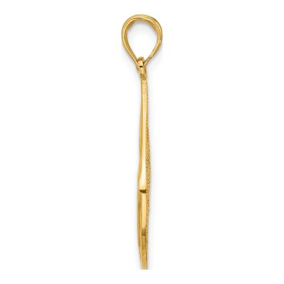 14K Yellow Gold Butterfly Teardrop Pendant – view 2