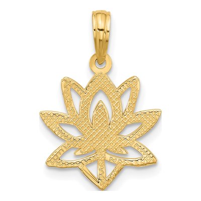 14K Yellow Gold Fancy Flower Pendant – view 4