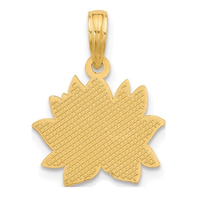 14K Yellow Gold Flower Pendant – view 4