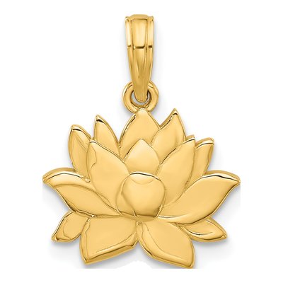 14K Yellow Gold Flower Pendant