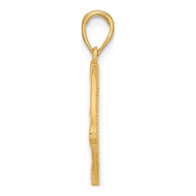 14K Yellow Gold Round Compass Pendant – view 3