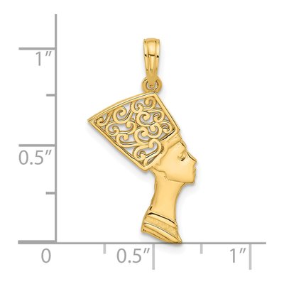 14K Yellow Gold Nefertiti Profile Pendant – view 3
