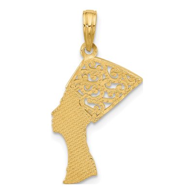 14K Yellow Gold Nefertiti Profile Pendant – view 4