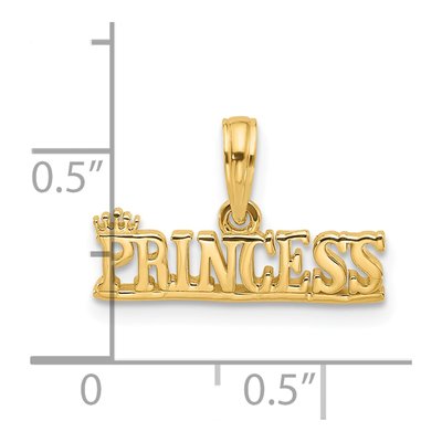 14K Yellow Gold Princess Charm – view 3