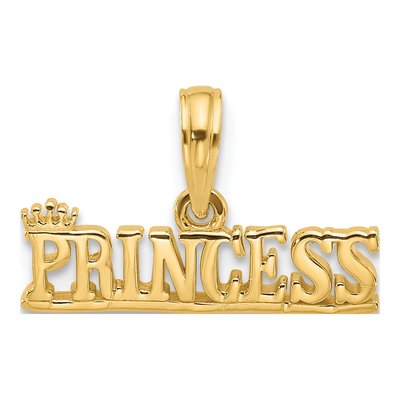 14K Yellow Gold Princess Charm