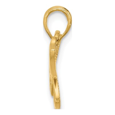 14K Yellow Gold Fancy Butterfly Charm – view 2