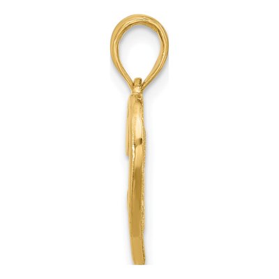 14K Yellow Gold LOVE Script & Hearts Charm – view 2