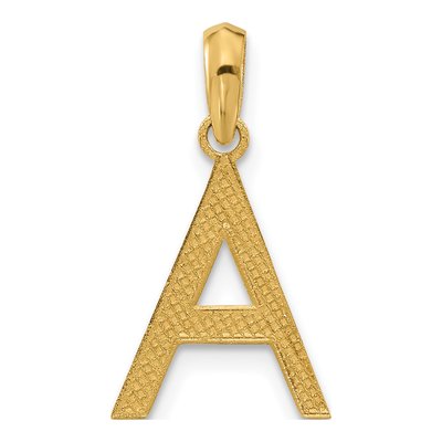 14K Yellow Gold Fancy Letter A Pendant – view 3
