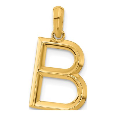 14K Yellow Gold Fancy Letter B Pendant
