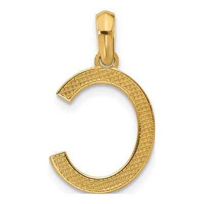 14K Yellow Gold Letter C Pendant – view 3