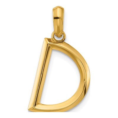14K Yellow Gold Fancy Letter D Pendant