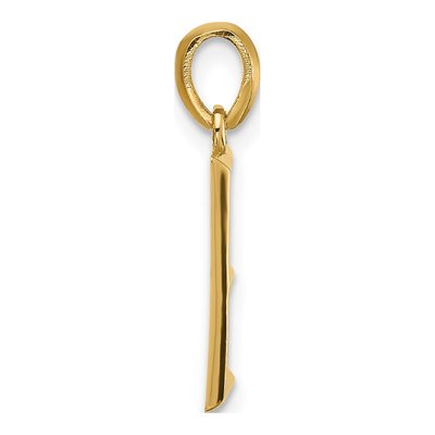 14K Yellow Gold Letter E Pendant – view 2