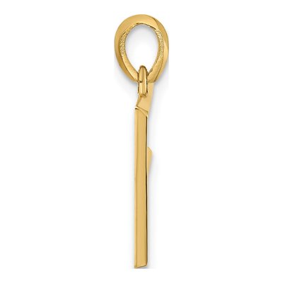 14K Yellow Gold Fancy Letter F Pendant – view 2
