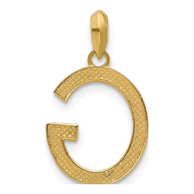 14K Yellow Gold Letter G Pendant – view 3
