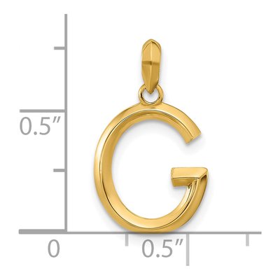 14K Yellow Gold Letter G Pendant – view 4