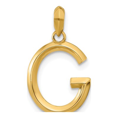 14K Yellow Gold Letter G Pendant