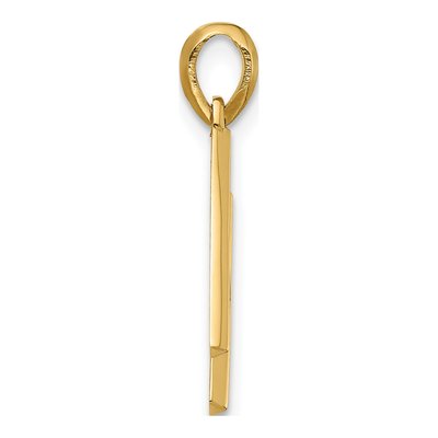 14K Yellow Gold Fancy Letter H Pendant – view 2