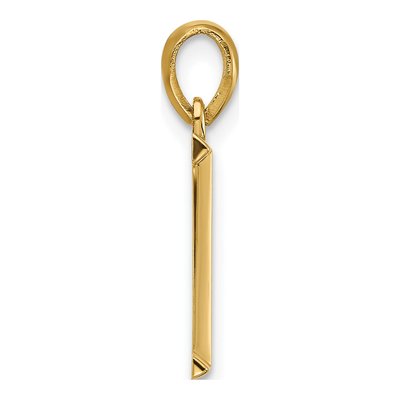 14K Yellow Gold Fancy Letter I Pendant – view 2