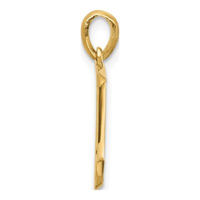 14K Yellow Gold Fancy Letter J Pendant – view 2