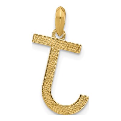 14K Yellow Gold Fancy Letter J Pendant – view 3