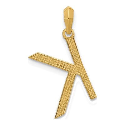14K Yellow Gold Fancy Letter K Pendant – view 3