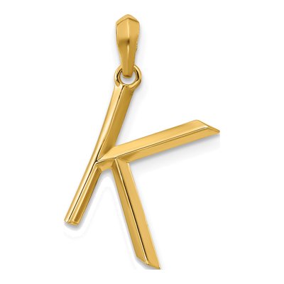 14K Yellow Gold Fancy Letter K Pendant