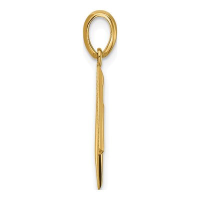 14K Yellow Gold Fancy Letter N Pendant – view 2