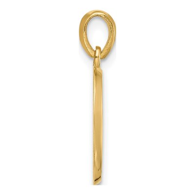 14K Yellow Gold Letter O Pendant – view 2