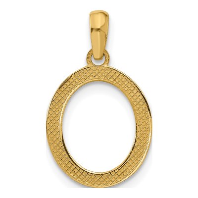 14K Yellow Gold Letter O Pendant – view 3