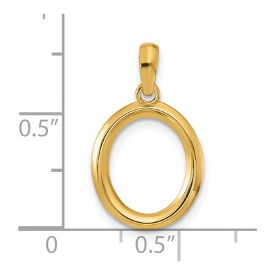 14K Yellow Gold Letter O Pendant – view 4