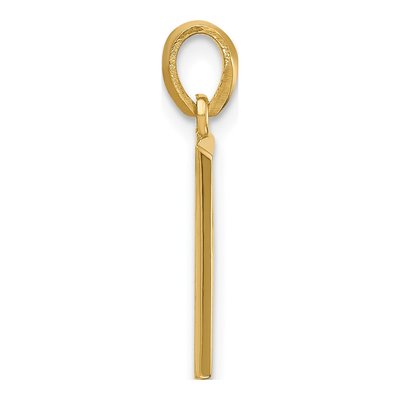 14K Yellow Gold Fancy Letter P Pendant – view 2