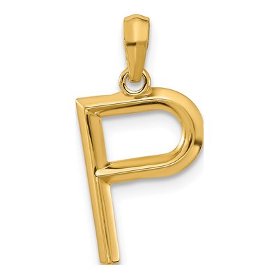 14K Yellow Gold Fancy Letter P Pendant