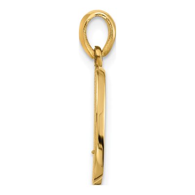 14K Yellow Gold Fancy Letter Q Pendant – view 2