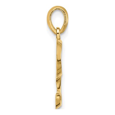 14K Yellow Gold Fancy Letter S Pendant – view 2