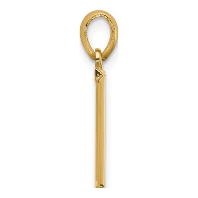 14K Yellow Gold Fancy Letter T Pendant – view 2