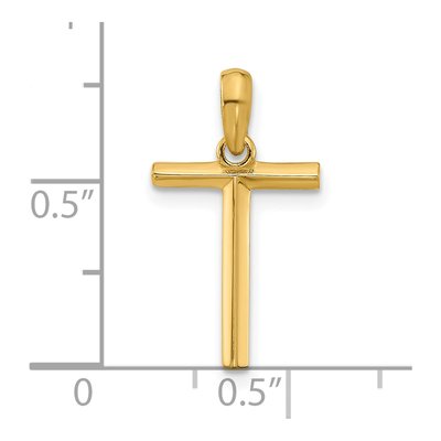 14K Yellow Gold Fancy Letter T Pendant – view 4