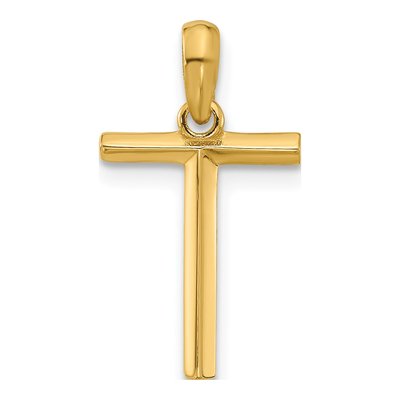 14K Yellow Gold Fancy Letter T Pendant