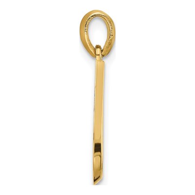 14K Yellow Gold Letter U Pendant – view 2