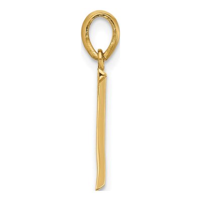 14K Yellow Gold Fancy Letter Z Pendant – view 2