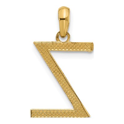 14K Yellow Gold Fancy Letter Z Pendant – view 3