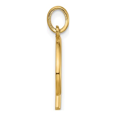 14K Yellow Gold Fancy Letter D Pendant – view 2